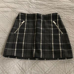 GAP Wool Blend Plaid Miniskirt